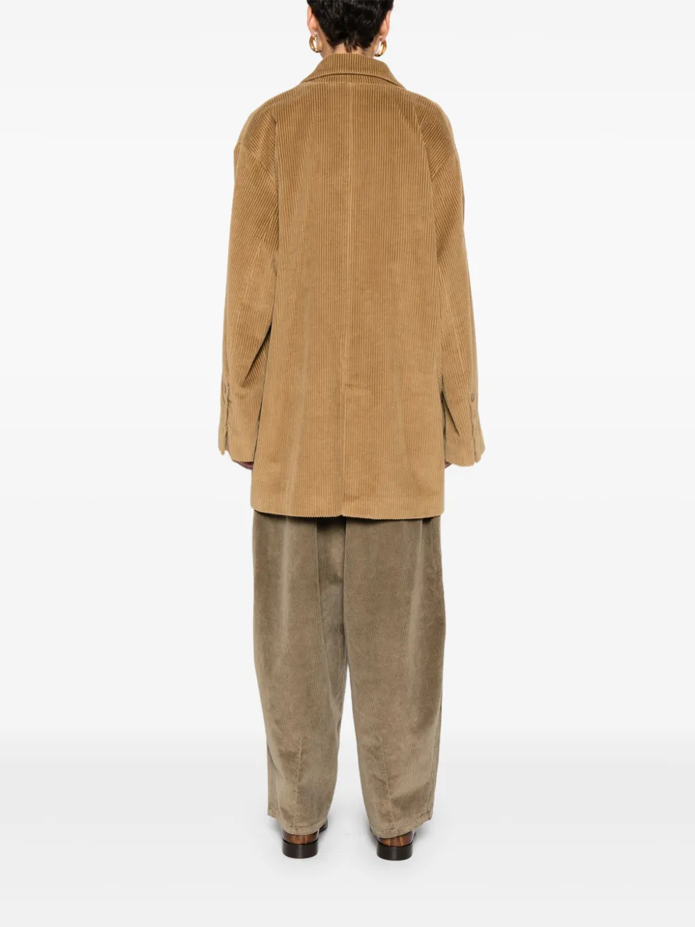 Cordera Corduroy Single-breasted Blazer In Brown