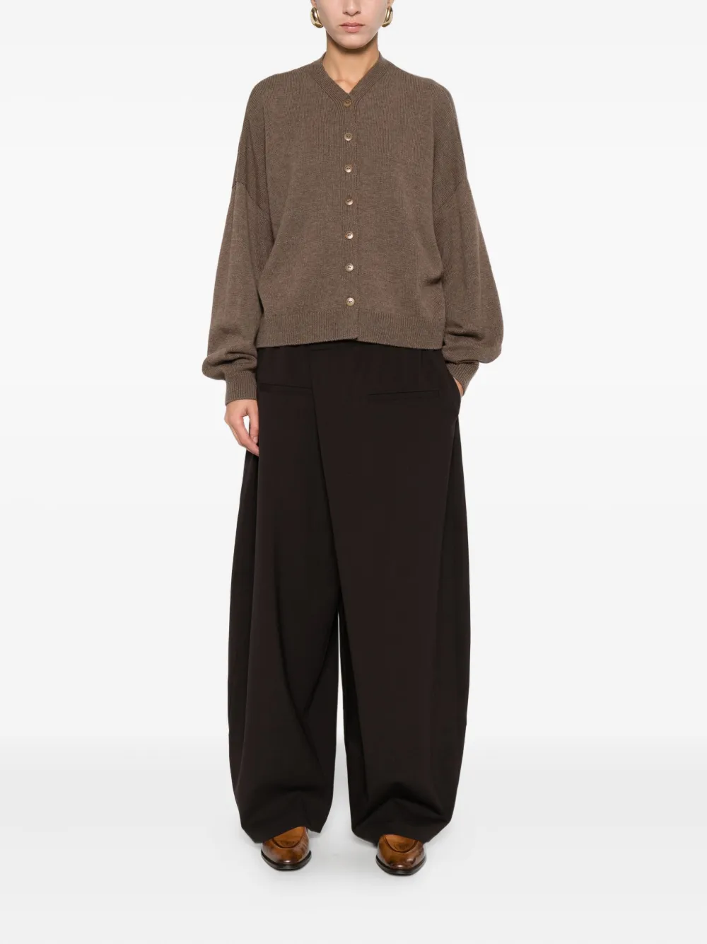 Cordera Broek met gekruiste taille - Bruin