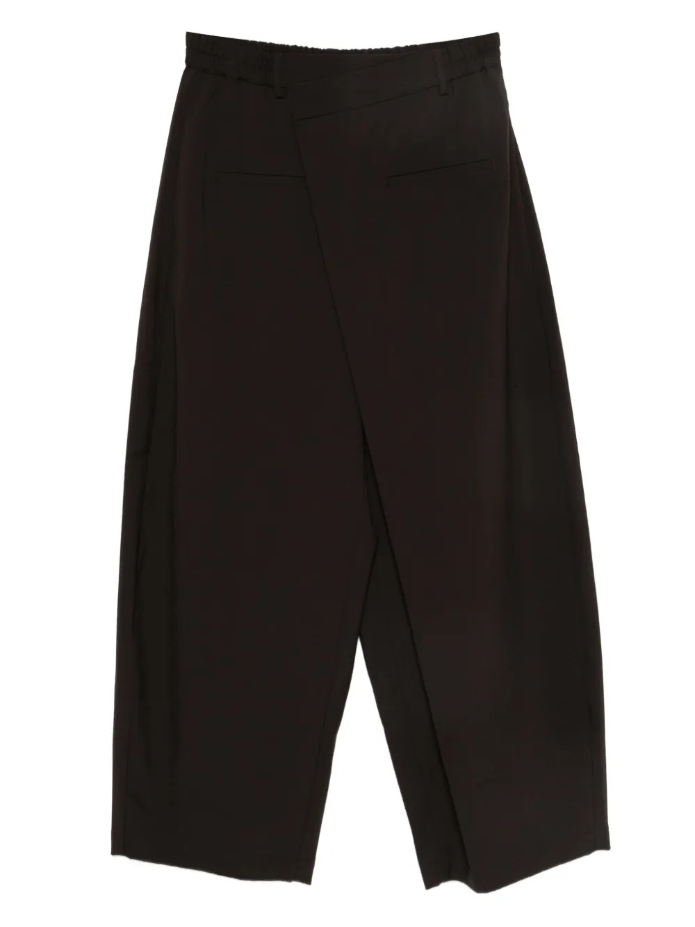 Cordera Crossover-waist Trousers In Brown