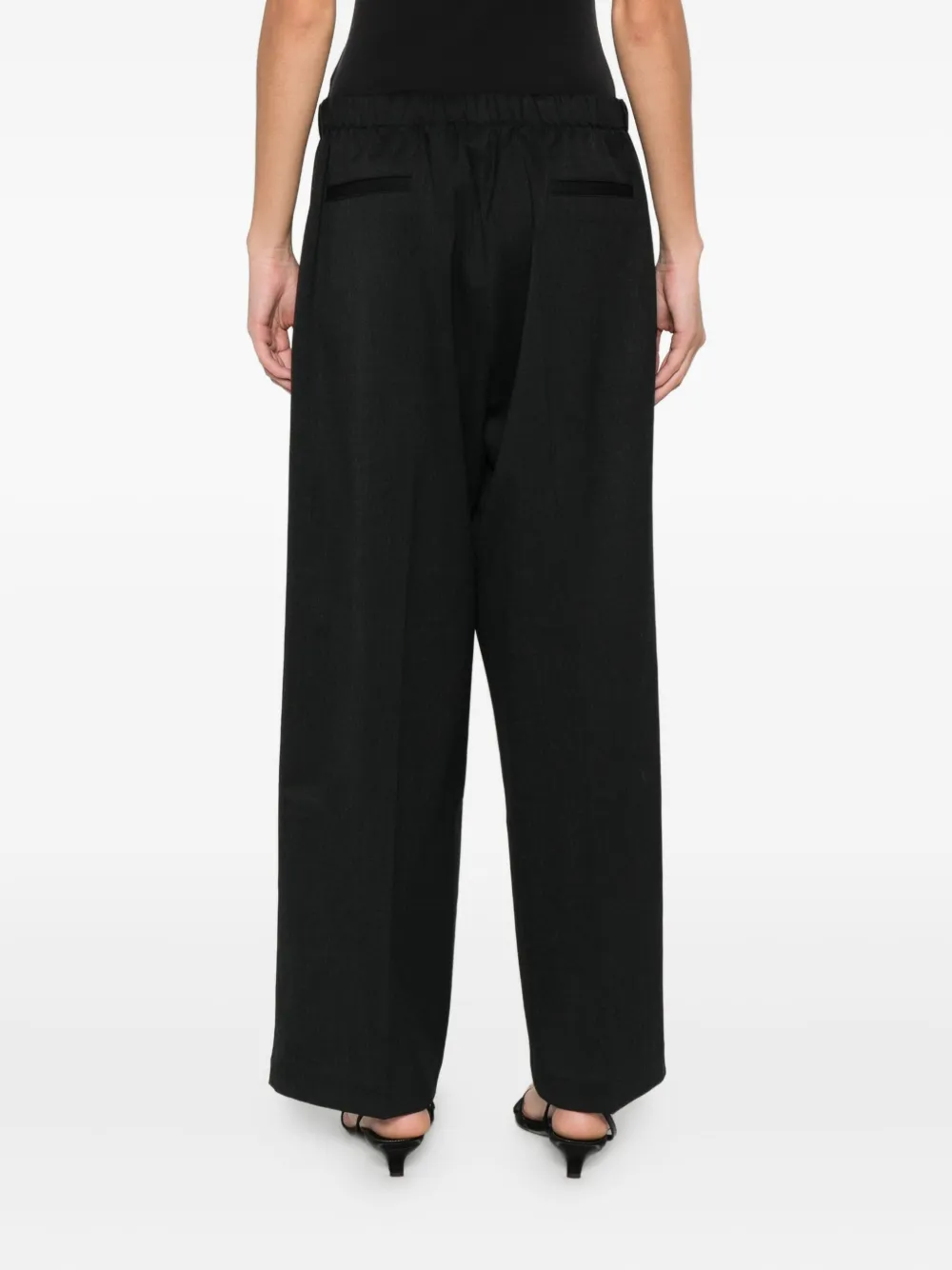 Cordera Drawstring-fastening Pleated Trousers In Black