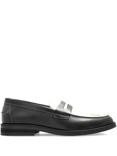 DUKE & DEXTER Wilde printed leather loafers
