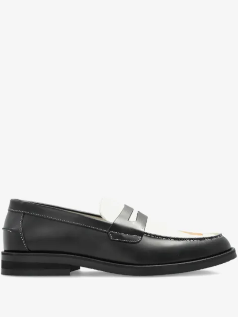 DUKE & DEXTER Wilde printed leather loafers