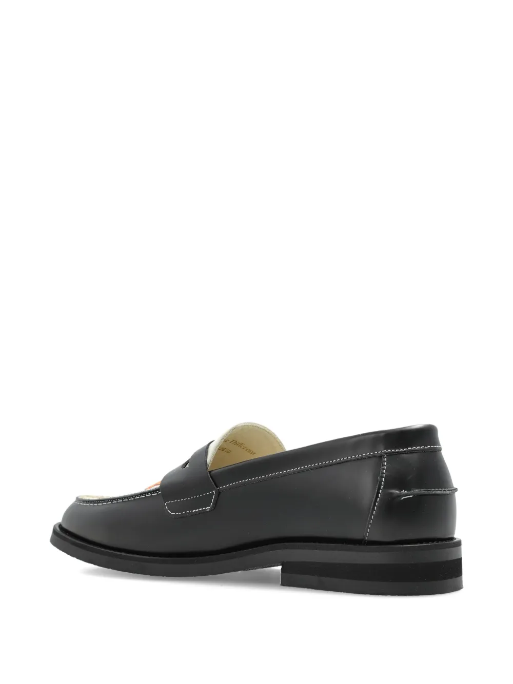 Duke & Dexter Wilde Printed Leather Loafers In Black