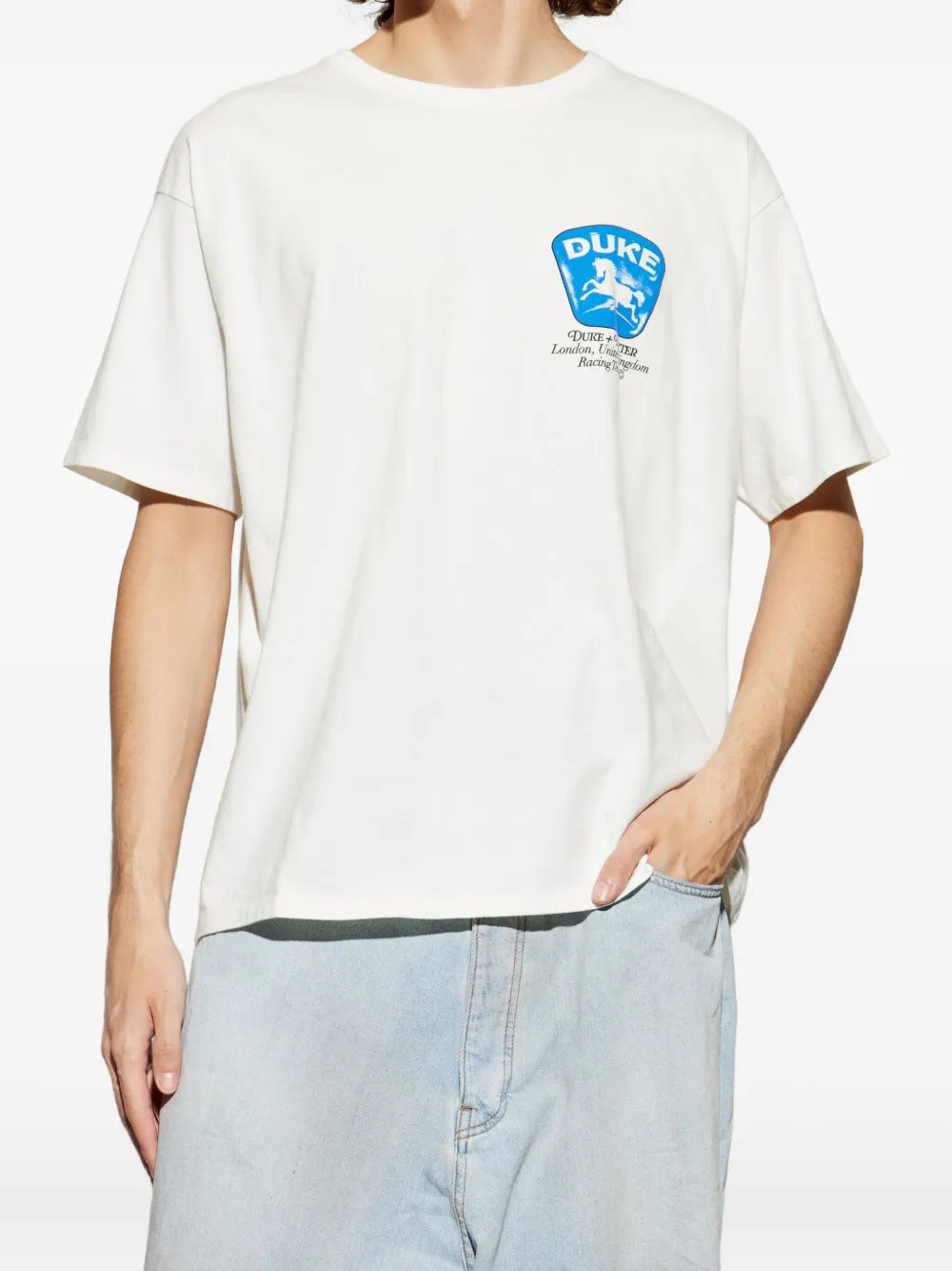 Duke & Dexter Logo-print T-shirt In Animal Print