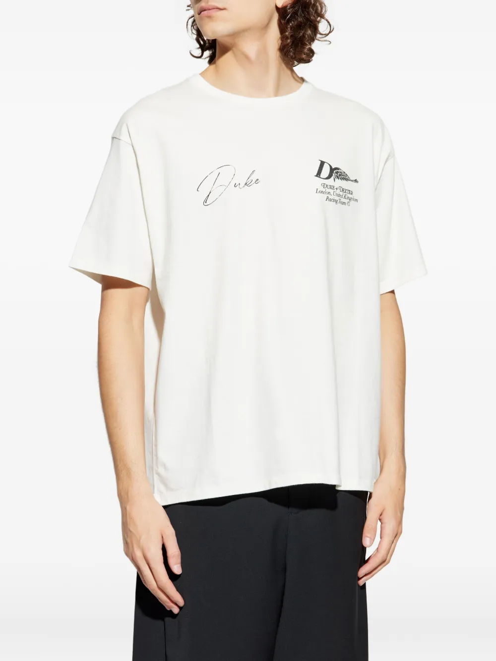 Duke & Dexter Graphic-print T-shirt In Neutral