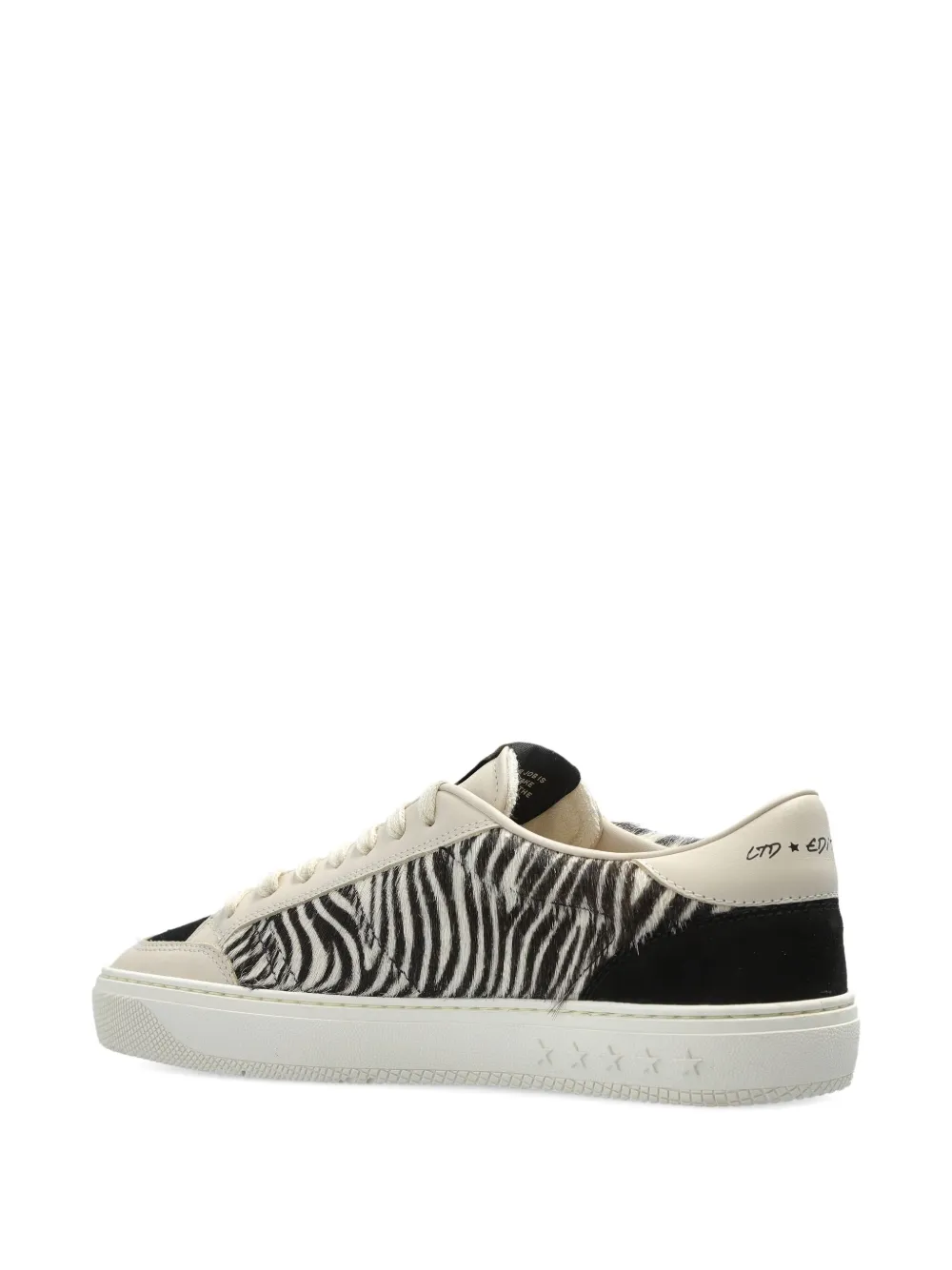 Enterprise Japan zebra-print panelled sneakers Wit