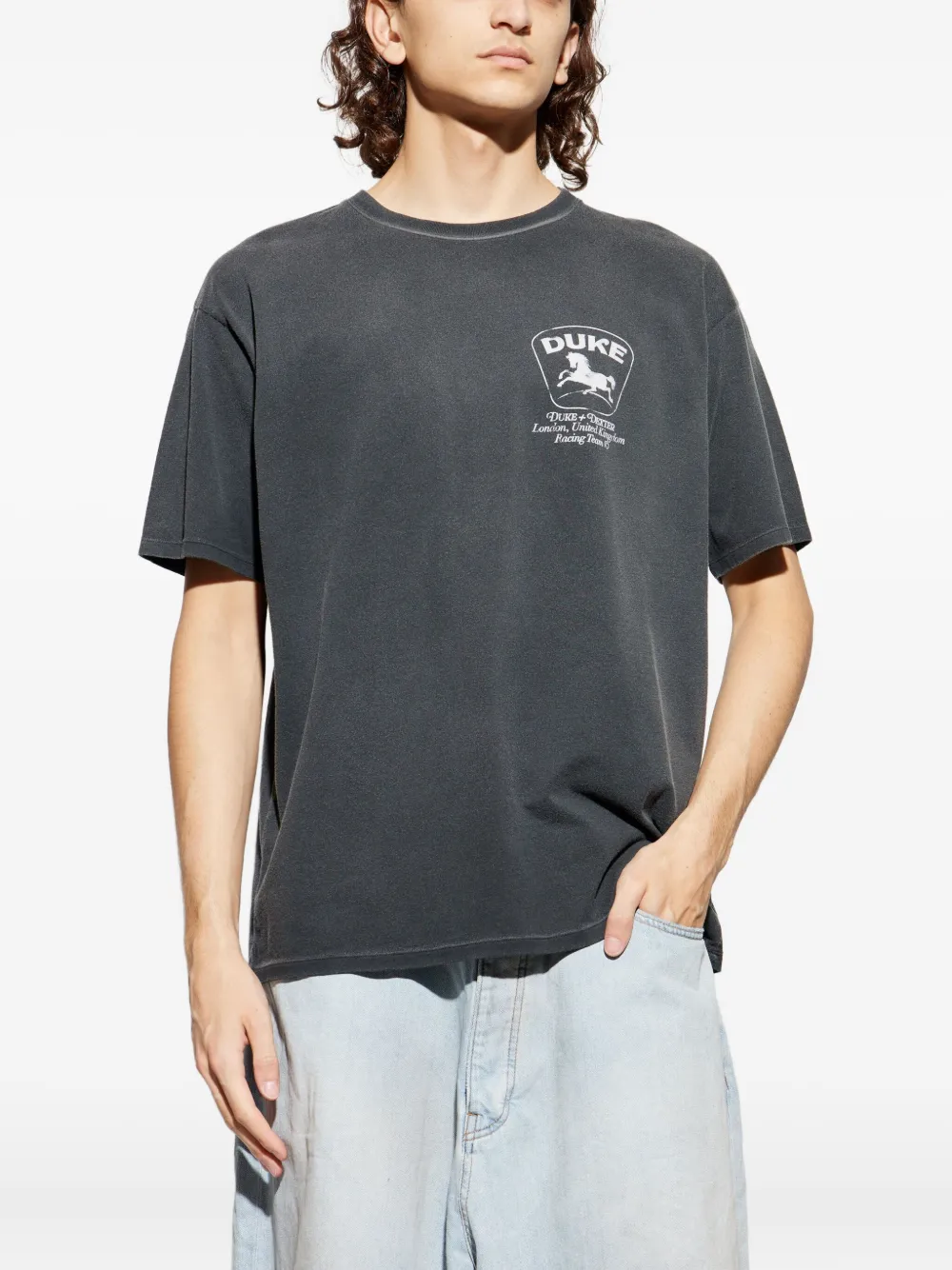 Duke & Dexter Graphic-print T-shirt In Gray