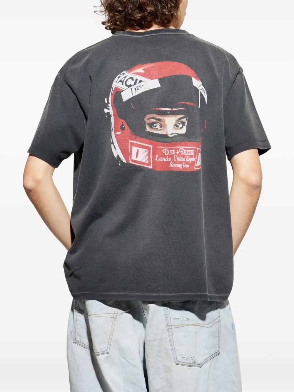 DUKE & DEXTER T-shirt met grafische print Grijs