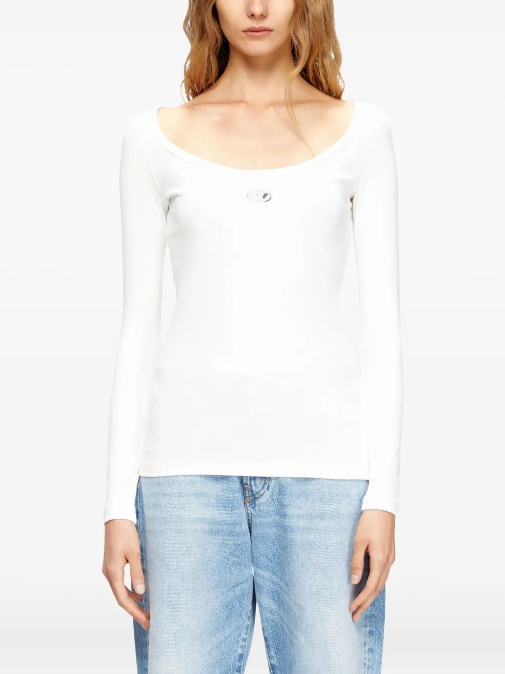 Diesel T-bal-od T-shirt In White
