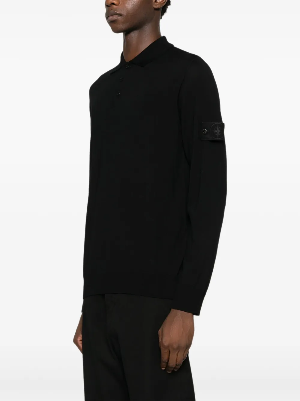 Stone Island ロングスリーブ ポロシャツ | ブラック | FARFETCH JP