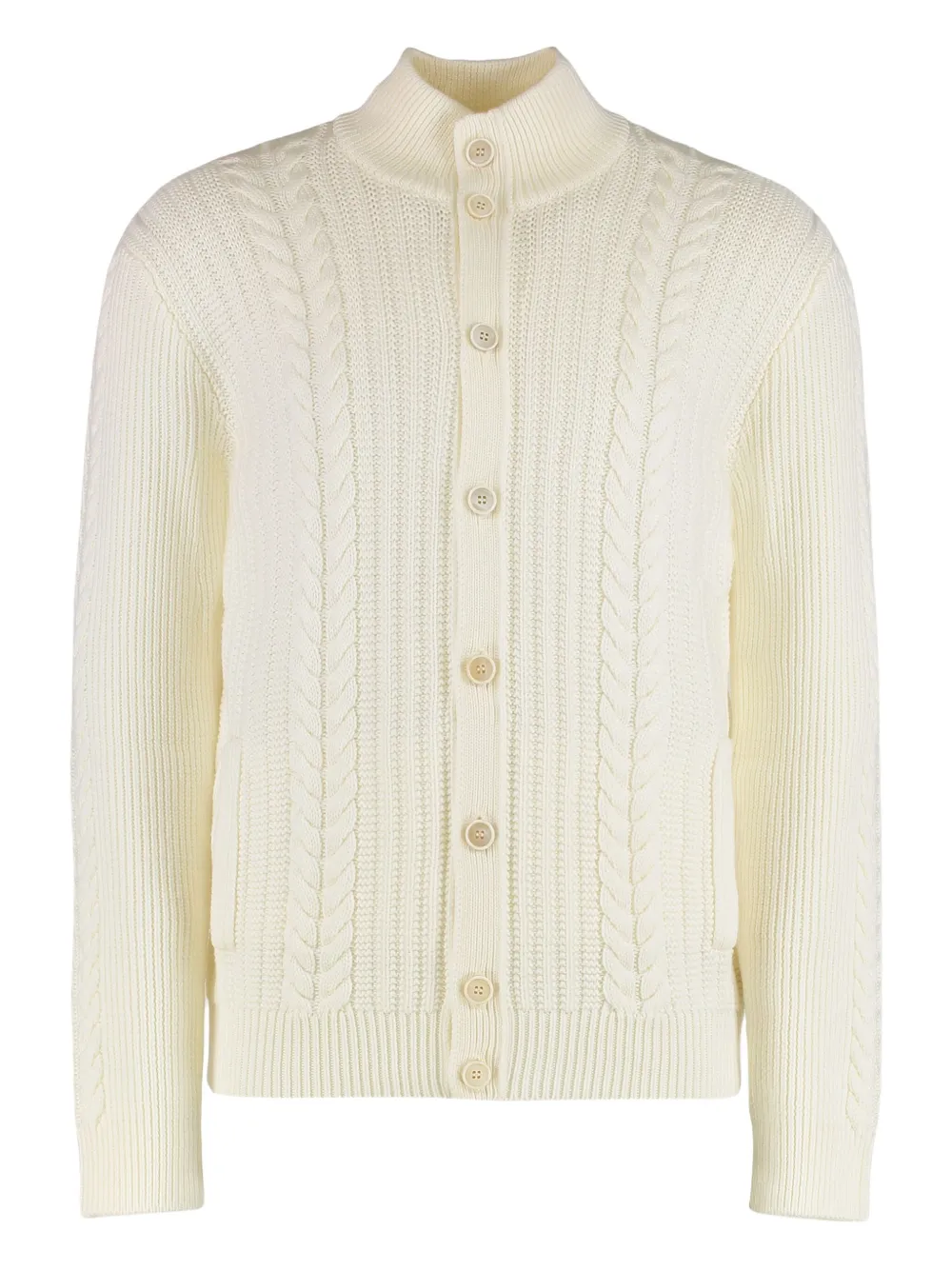 slowear cable-knit button cardigan | Neutrals | Image 1