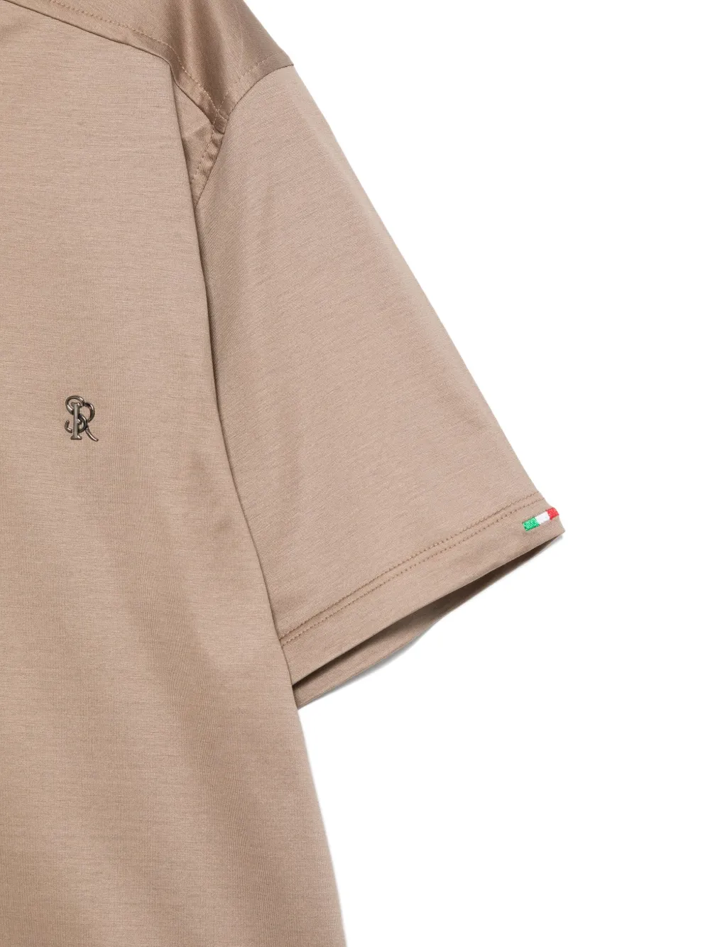 Stefano Ricci Crew-neck Cotton T-shirt In Brown