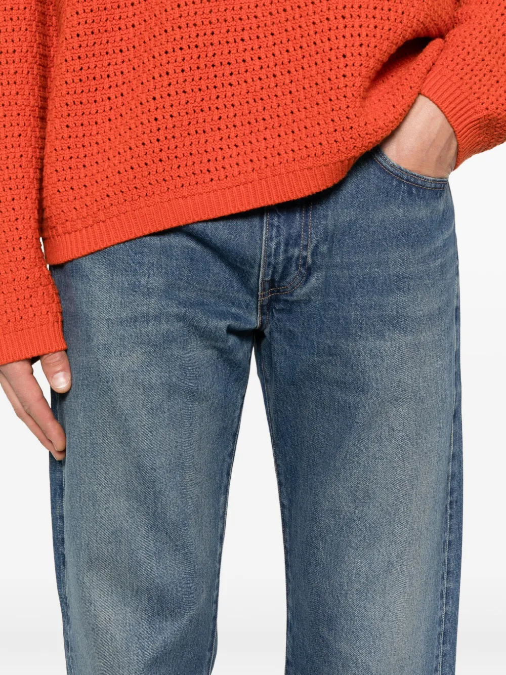 Levi's Logo-patch Jeans In Blue