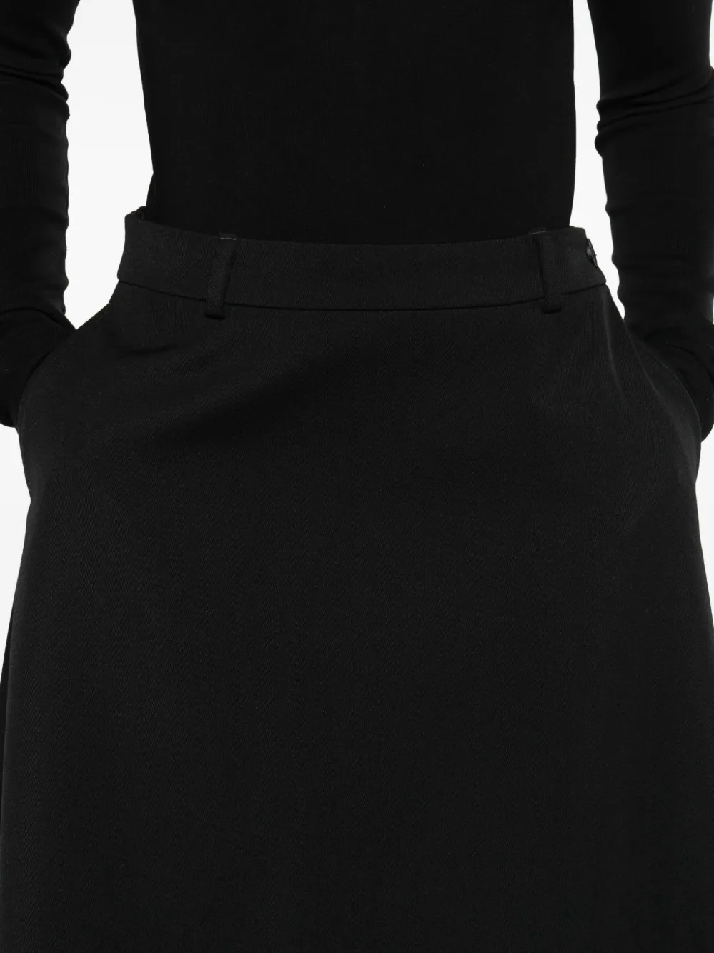 Balenciaga Wollen rok met knopen Zwart