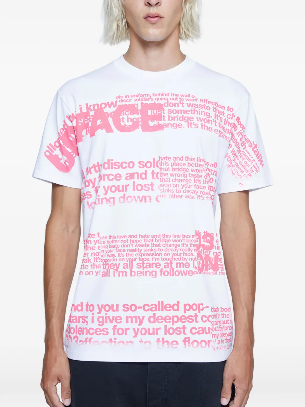 Mechatok x LN-CC text-print T-shirt – White
