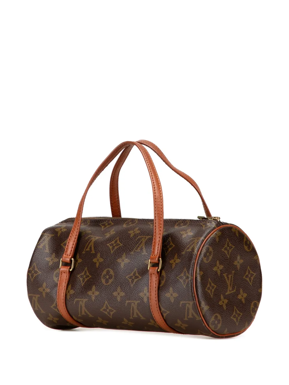 Pre-owned Louis Vuitton 1988 Monogram Papillon 26 Handbag In Brown
