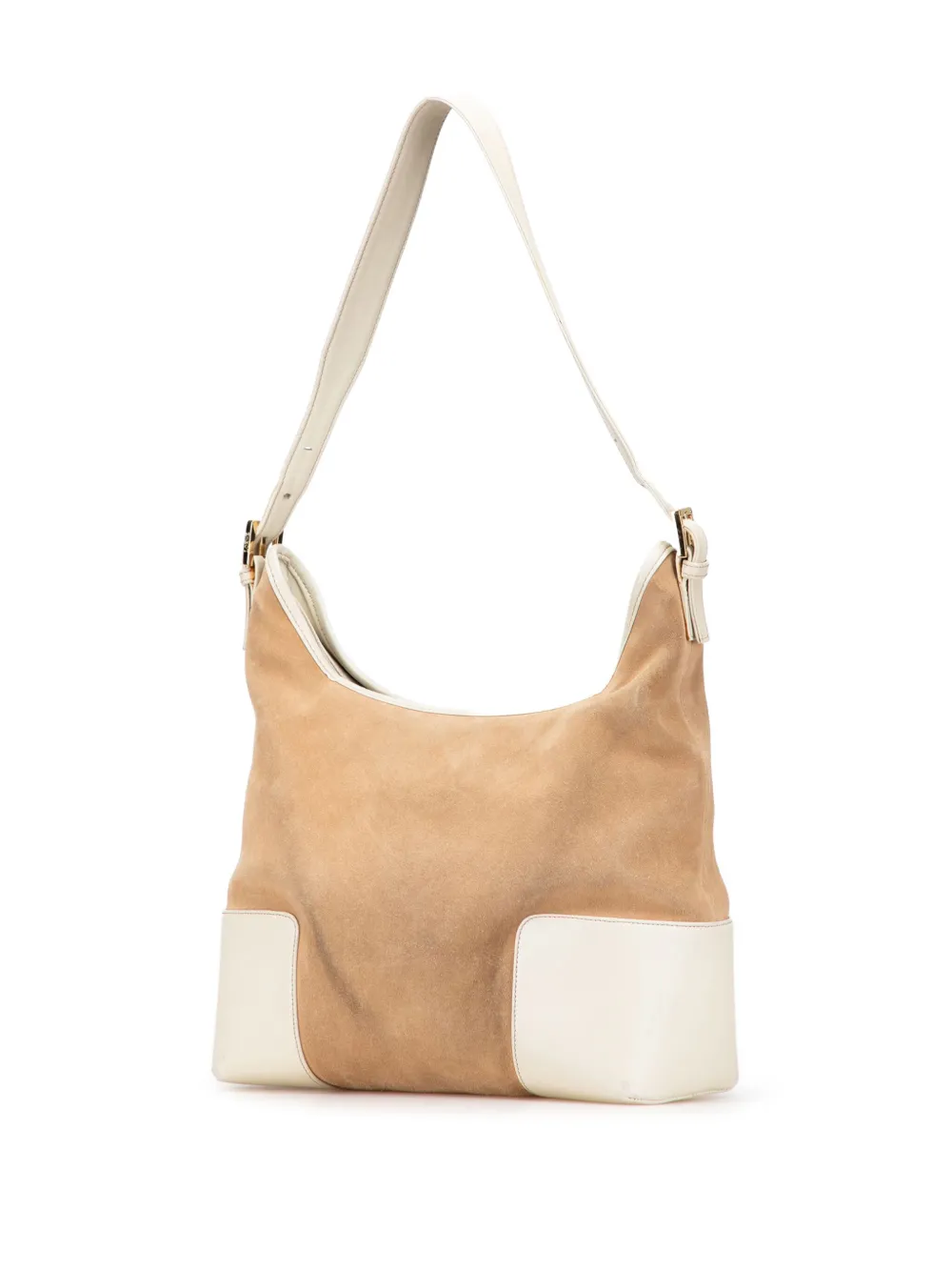  Loewe Pre-owned 2010-2025 Suede Anagram Shoulder Bag - Brown 
