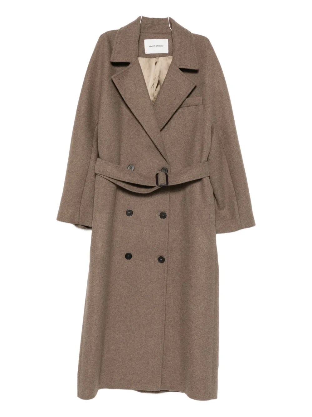 MARK KENLY DOMINO TAN belted double-breasted coat | Brown | Image 1