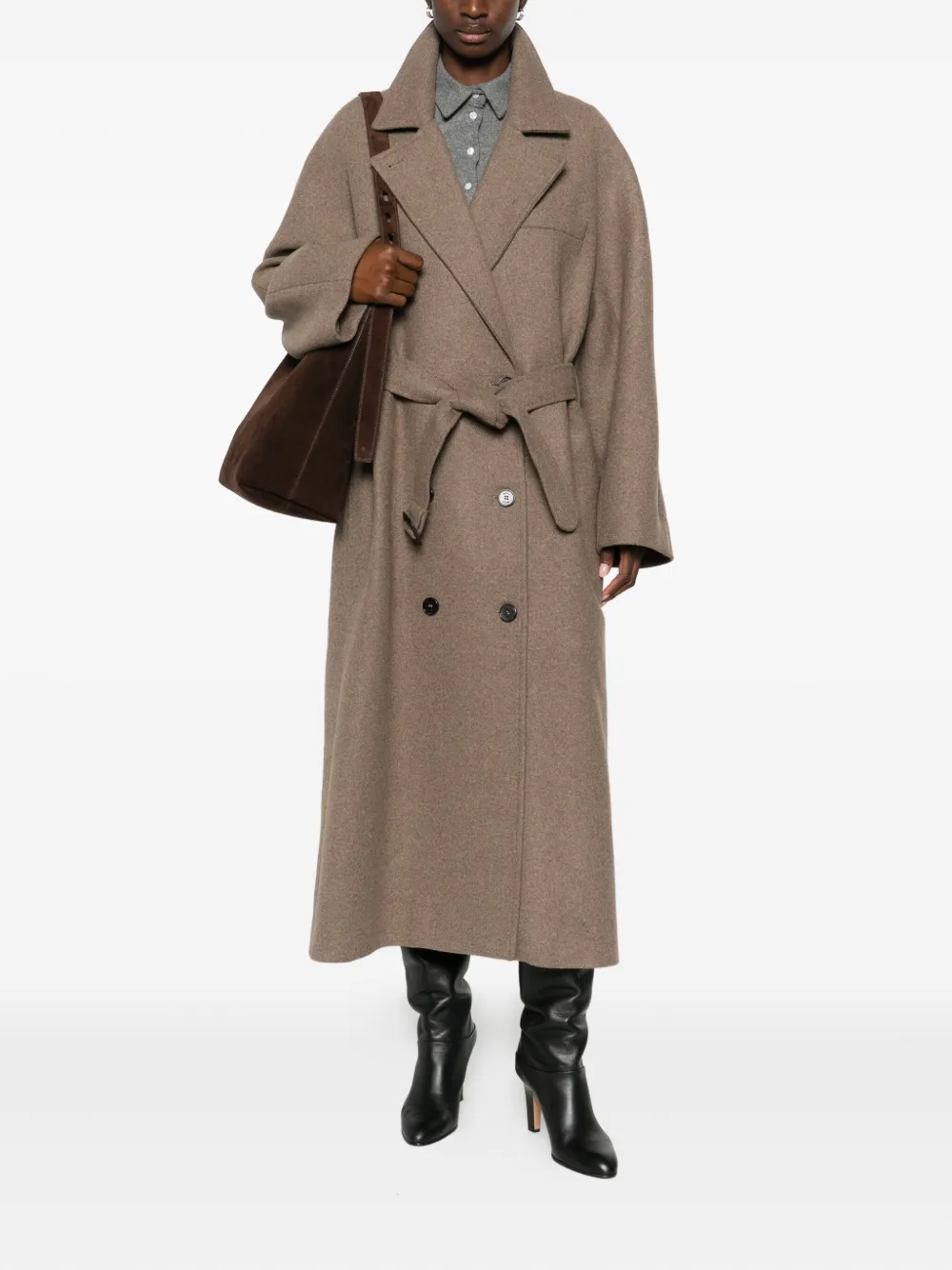 MARK KENLY DOMINO TAN belted double-breasted coat | Double Breasted & Peacoats | Image 2