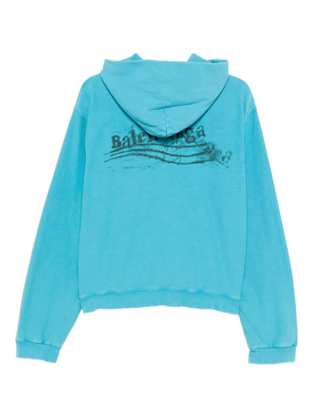 Balenciaga Hoodie met logo - Blauw