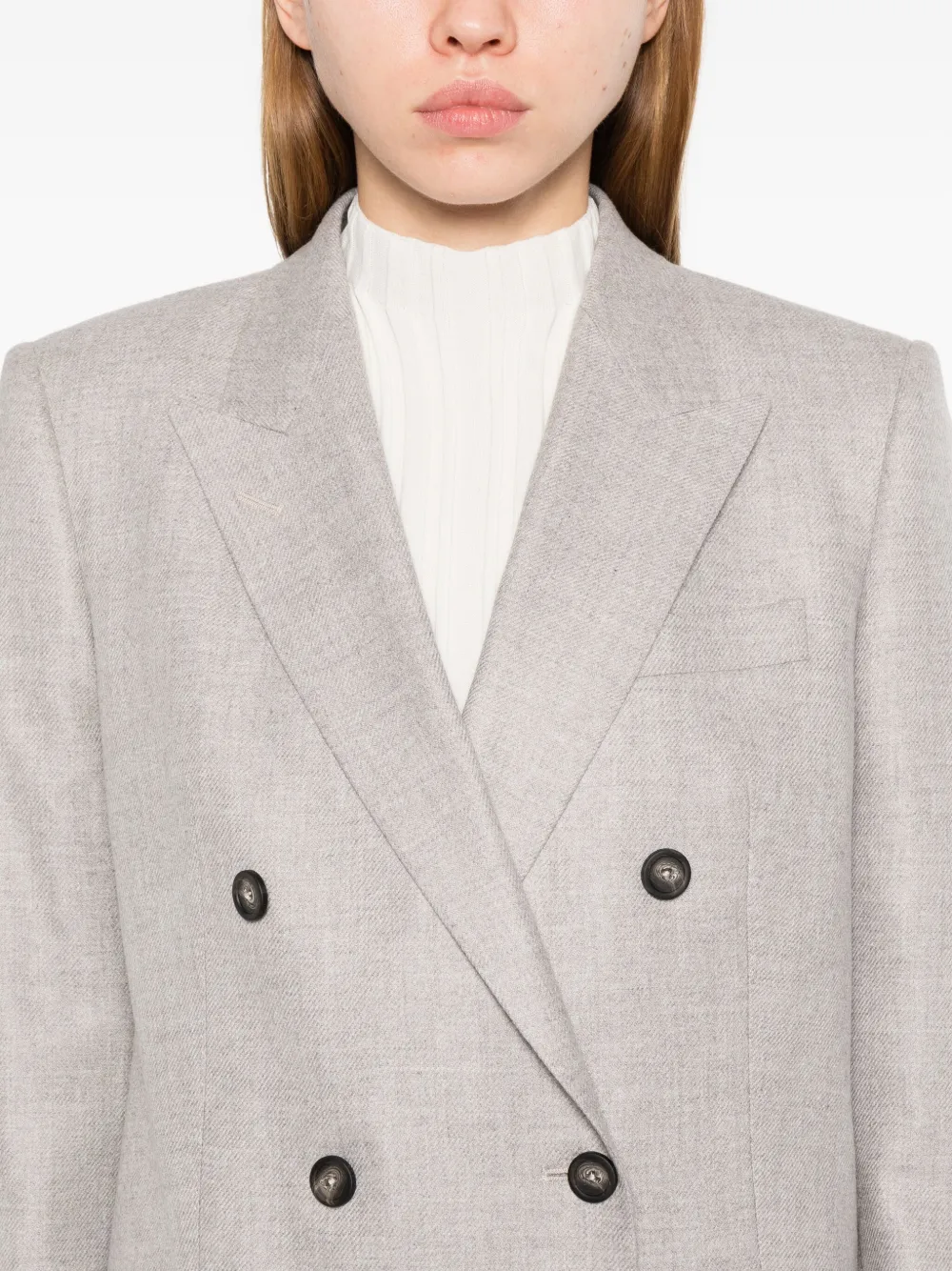 Tagliatore Jasmine Double-breasted Blazer In Gray