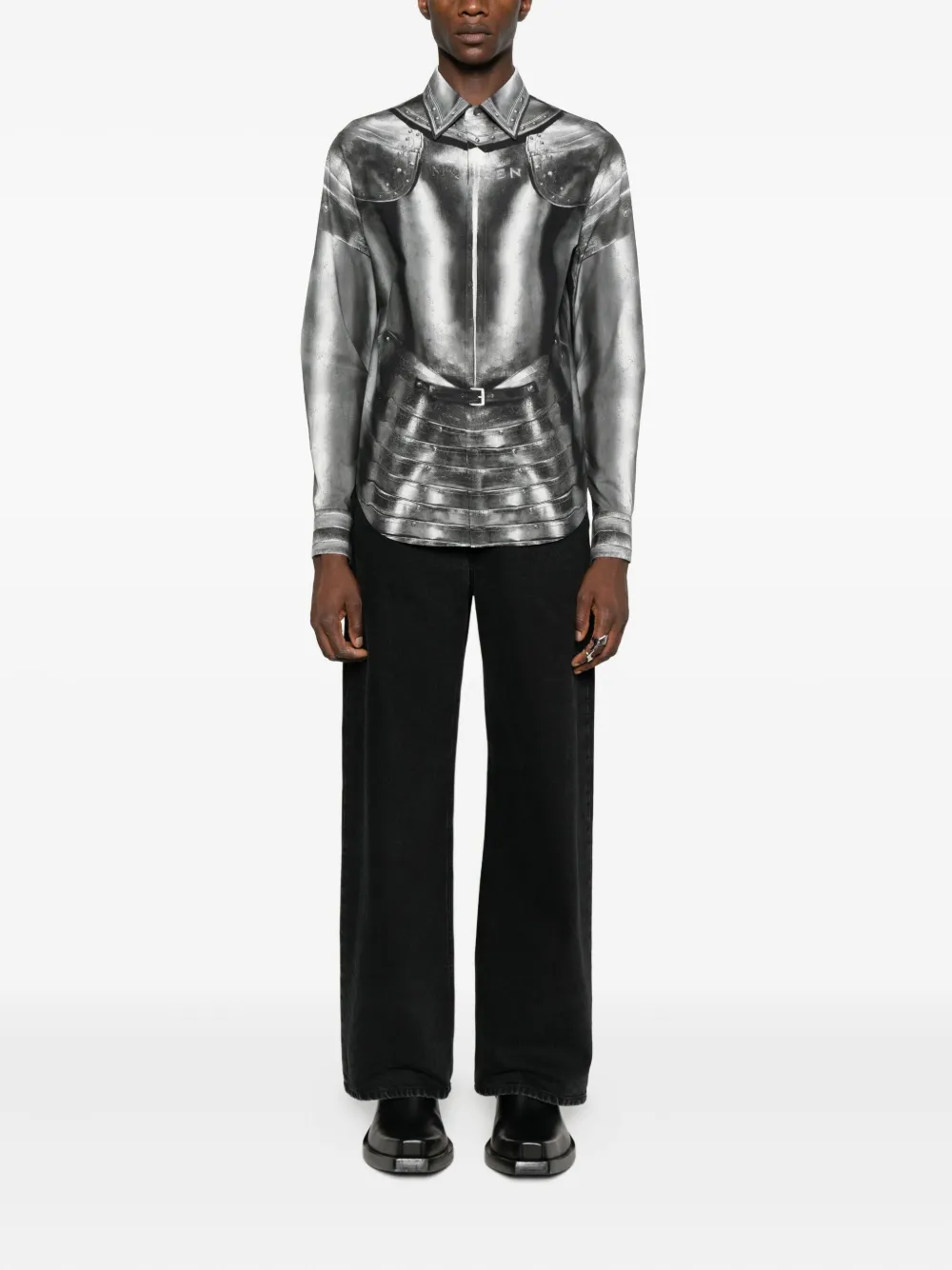 Alexander McQueen Overhemd met print - Grijs
