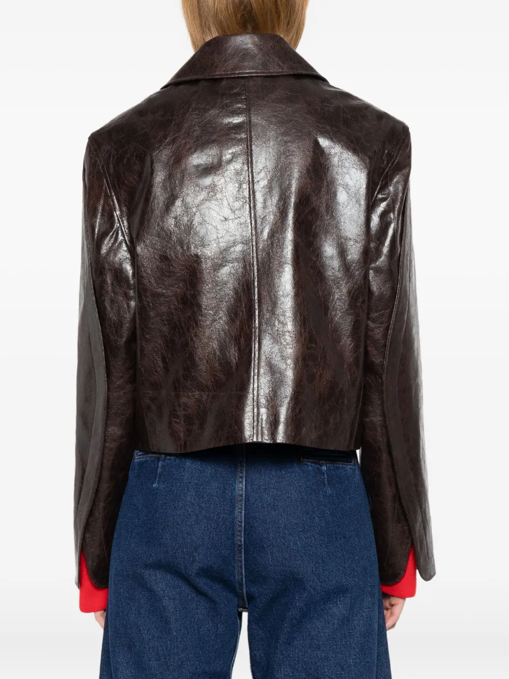 Séfr Lapel Long-sleeved Casual Jacket In Brown