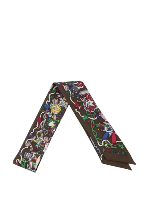 Hermès Pre-Owned 2020-2025 La Folle Parade Silk Twilly Scarf scarves
