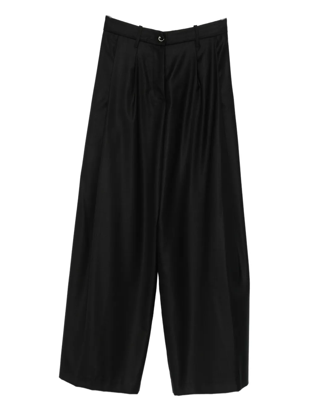 Nine In The Morning Pleated Palazzo Trousers In Black