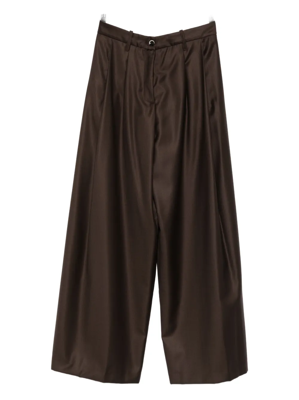 Nine In The Morning pleated palazzo trousers - Marrone