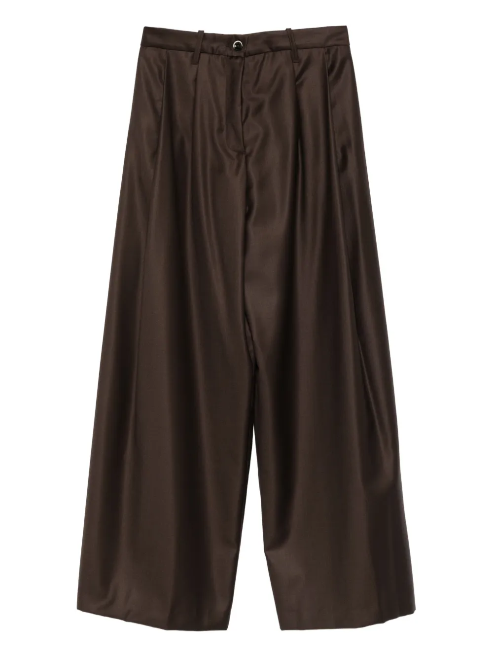 Nine In The Morning プリーツ ワイドパンツ - ブラウン