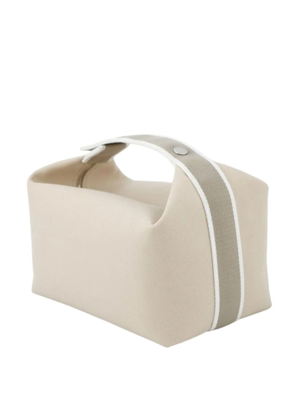 Pre-owned Hermes 2012-2025 Large Canvas Bride A Brac Case Vanity Bag In Brown