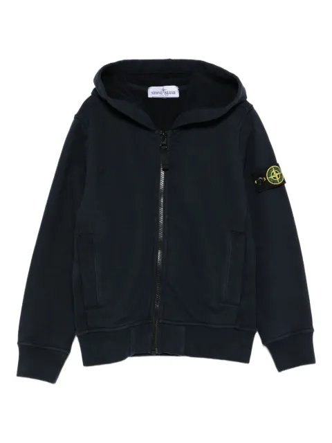 Stone Island Junior hooded zip-up sweatshirt