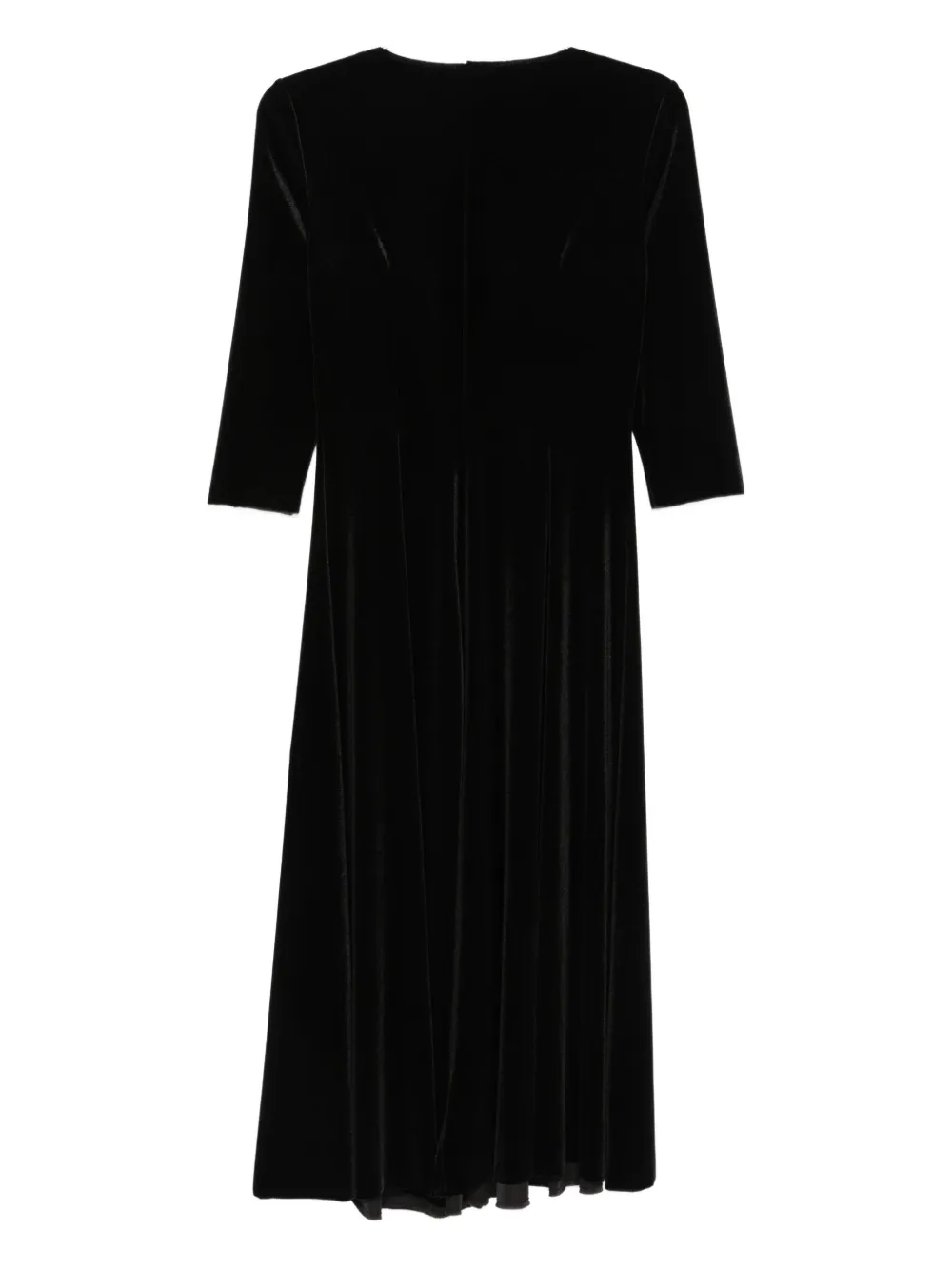 Cenere GB round-neck midi dress - BLACK