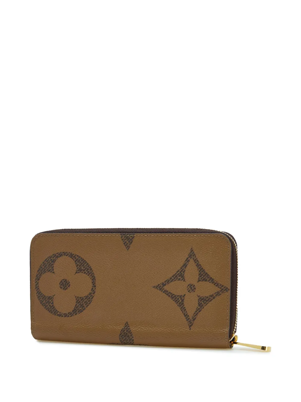 Pre-owned Louis Vuitton 2021 Monogram Giant Reverse Zippy Wallet Long Wallets In Brown