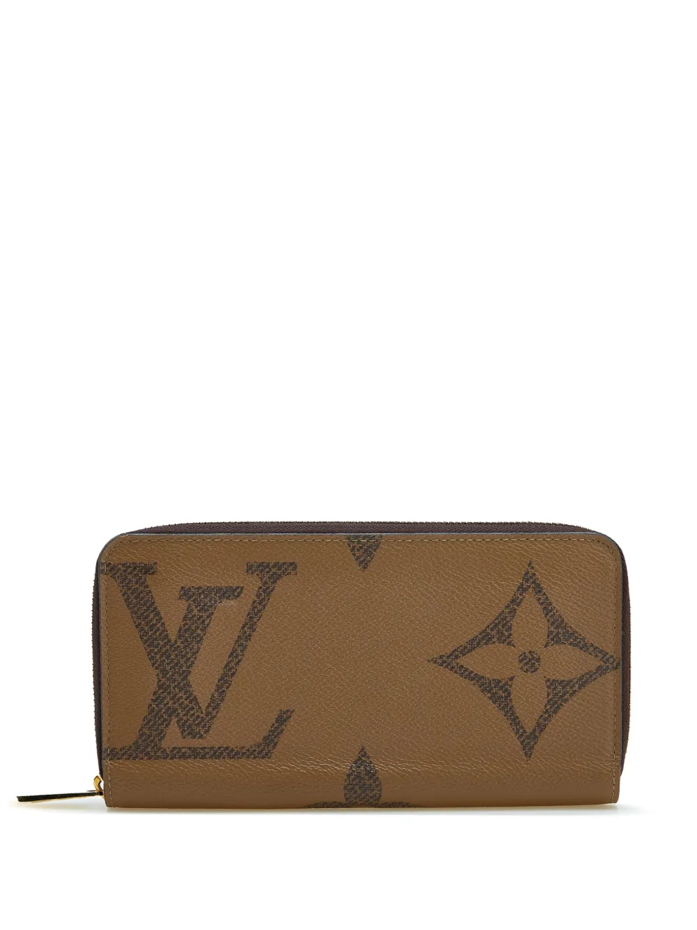 Pre-owned Louis Vuitton 2021 Monogram Giant Reverse Zippy Wallet Long Wallets In Brown