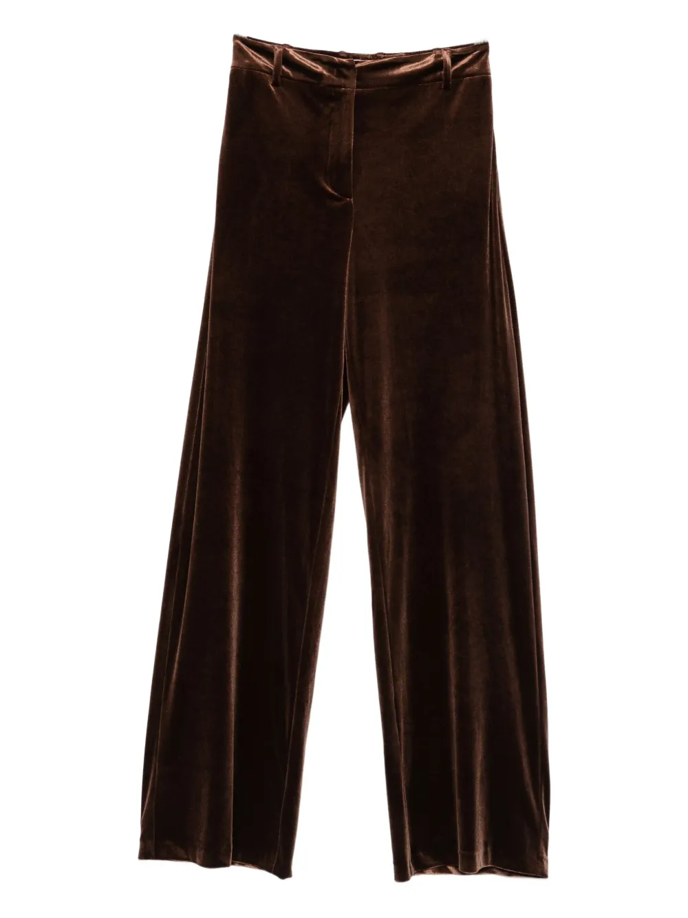 Cenere Velvet Trousers In Brown