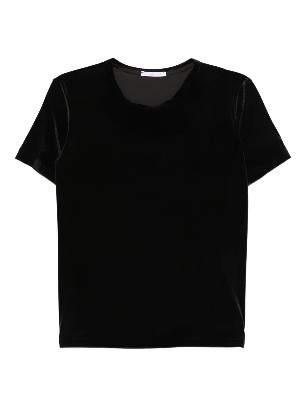 Cenere GB velvet t-shirt - Nero