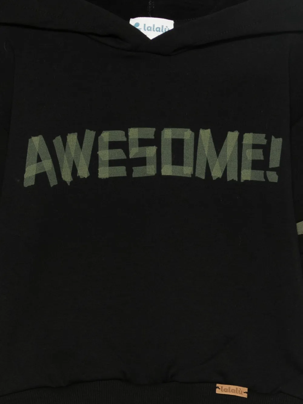 LALALU Awesome hoodie Zwart