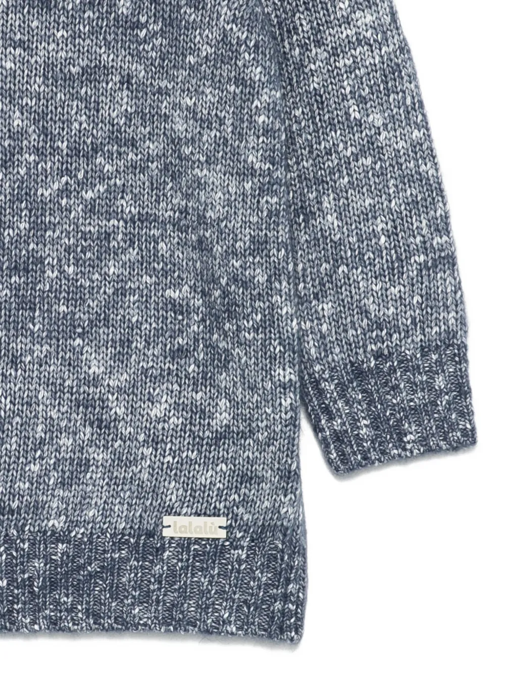 Lalalù Knitted Sweater In Gray