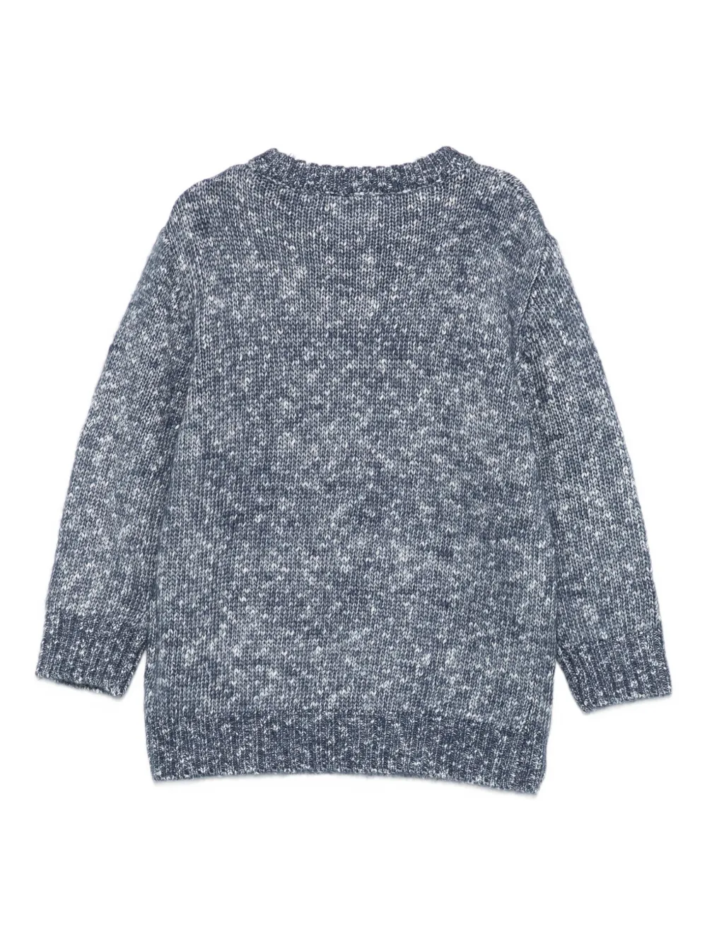 Lalalù Knitted Sweater In Gray
