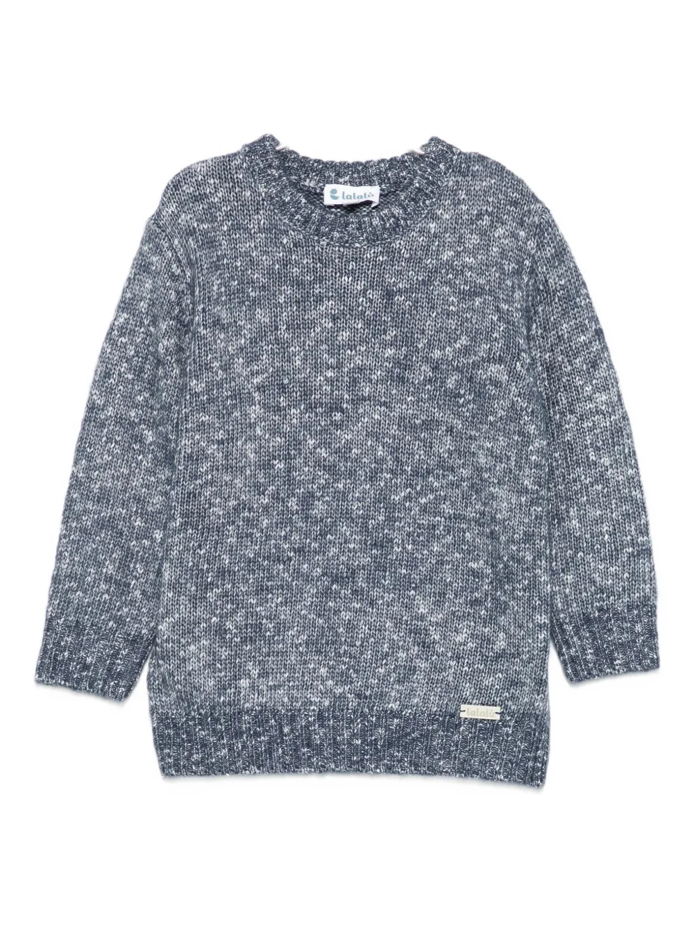 Lalalù Knitted Sweater In Gray