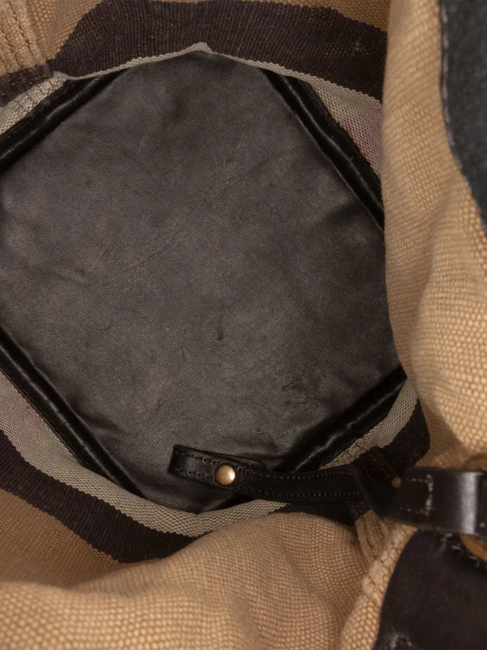 Pre-owned Burberry 2000-2017 Mini Mega Check Canvas Ashby Tassel Bucket Bag In Brown