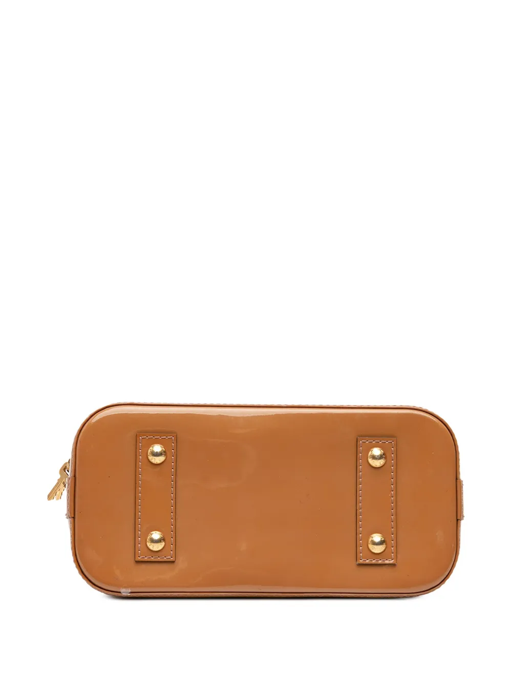 Pre-owned Louis Vuitton 2013 Monogram Vernis Alma Bb Satchel In Brown