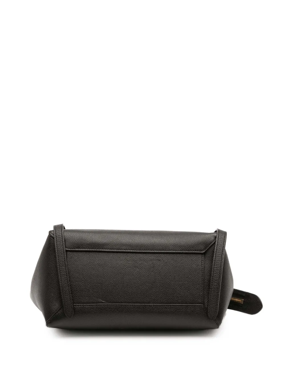 Pre-owned Celine 2000-2025 Micro Grained Calfskin Belt Bag Satchel In Black