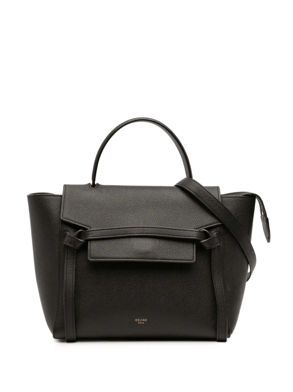 Celine Pre-Owned 2000-2025 Micro Grained Calfskin Belt Bag satchel | Black | Image 1
