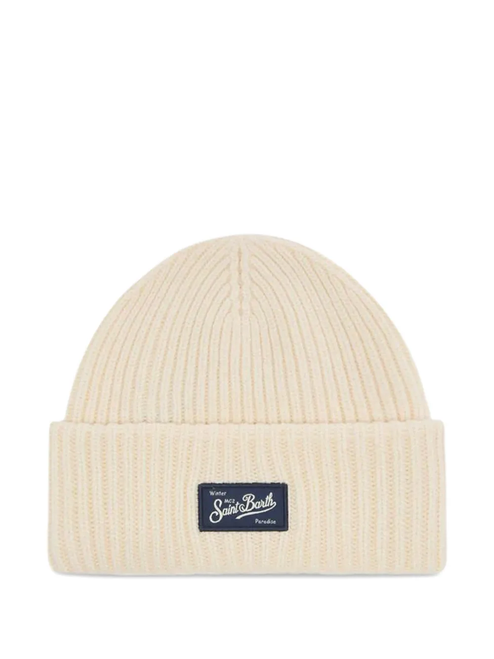 Mc2 Saint Barth Berry Ribbed Beanie In Neutral