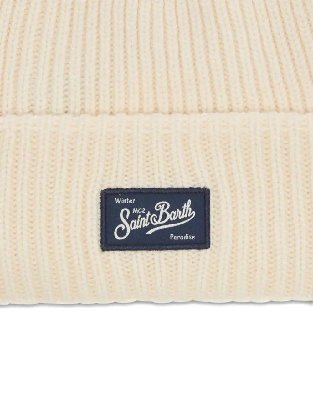 Mc2 Saint Barth Berry Ribbed Beanie In Neutral