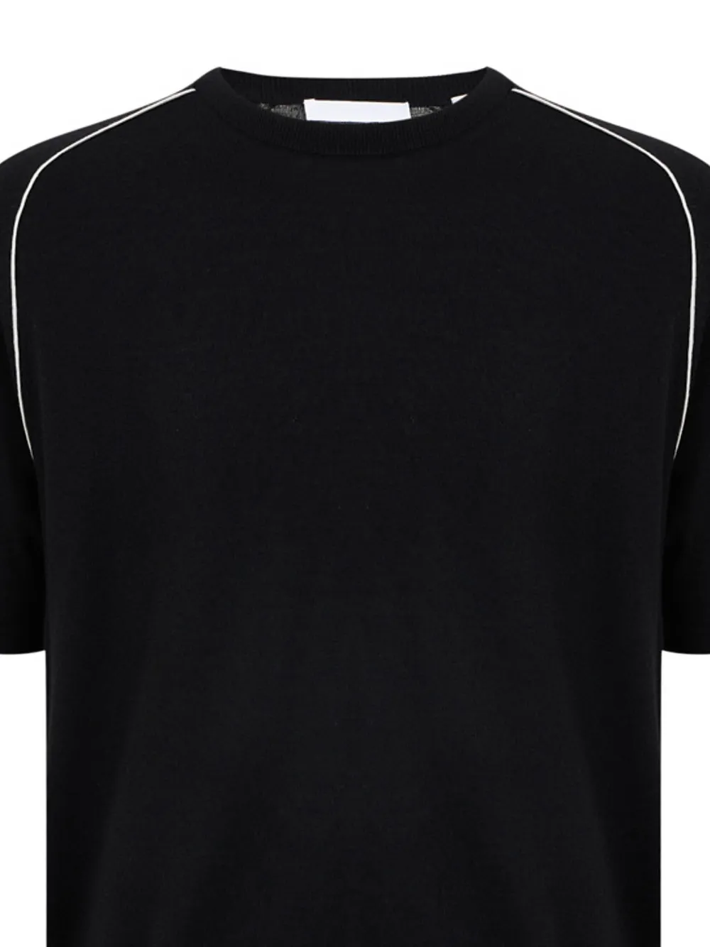 Helmut Lang Contrast-seam T-shirt In Black