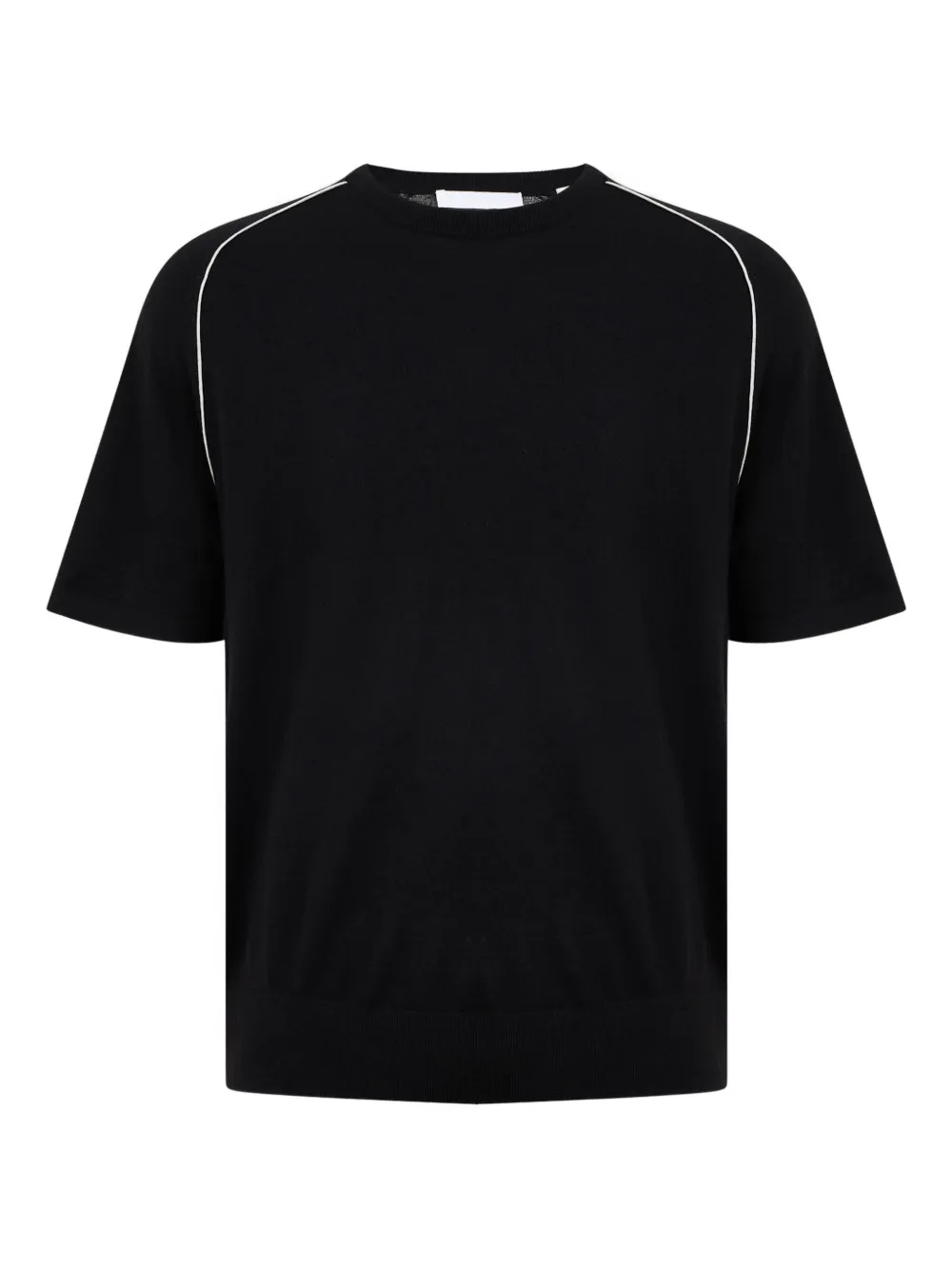 Helmut Lang Contrast-seam T-shirt In Black